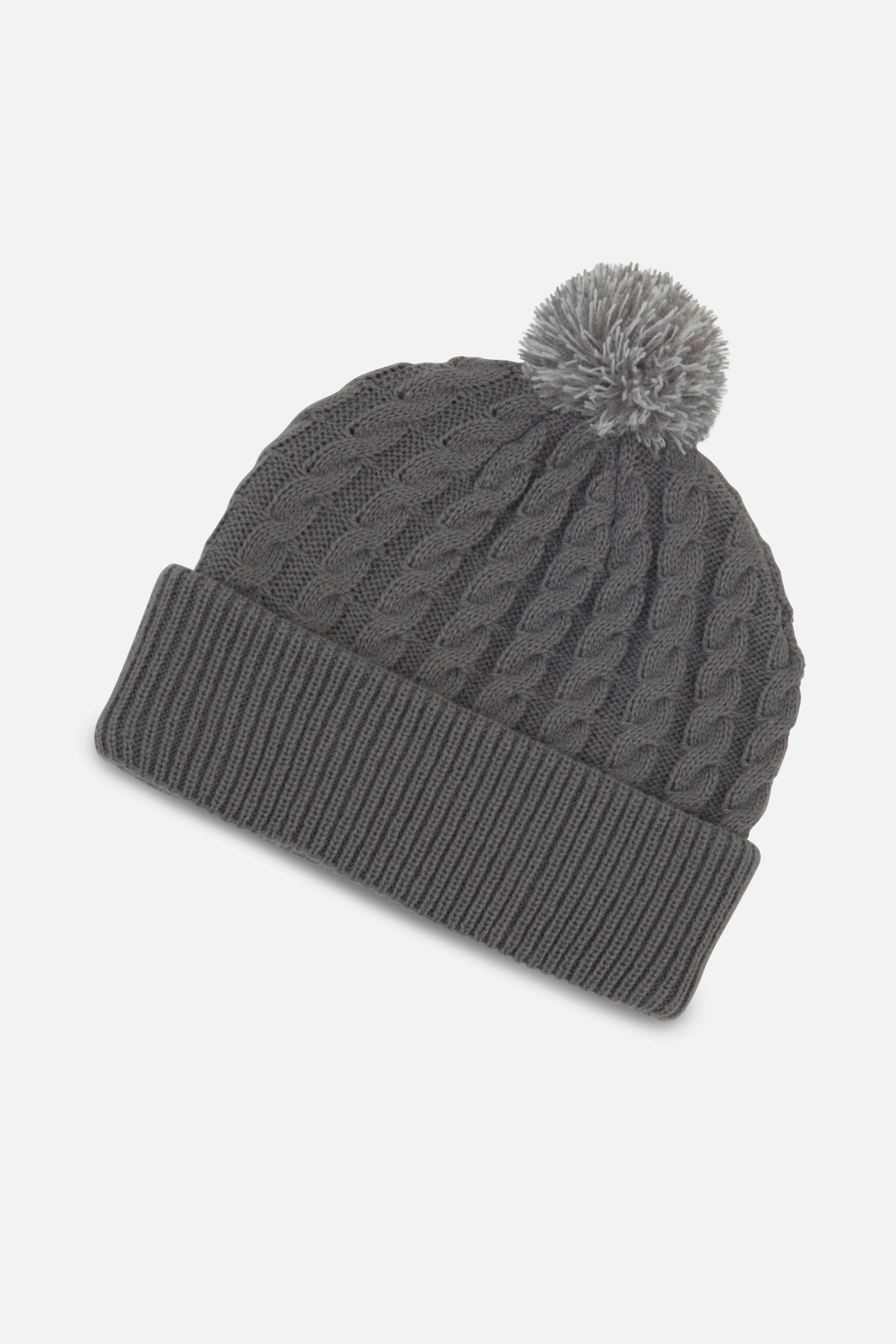 Mütze Cable Knit Pom Pom Mütze Cable Knit Pom Pom