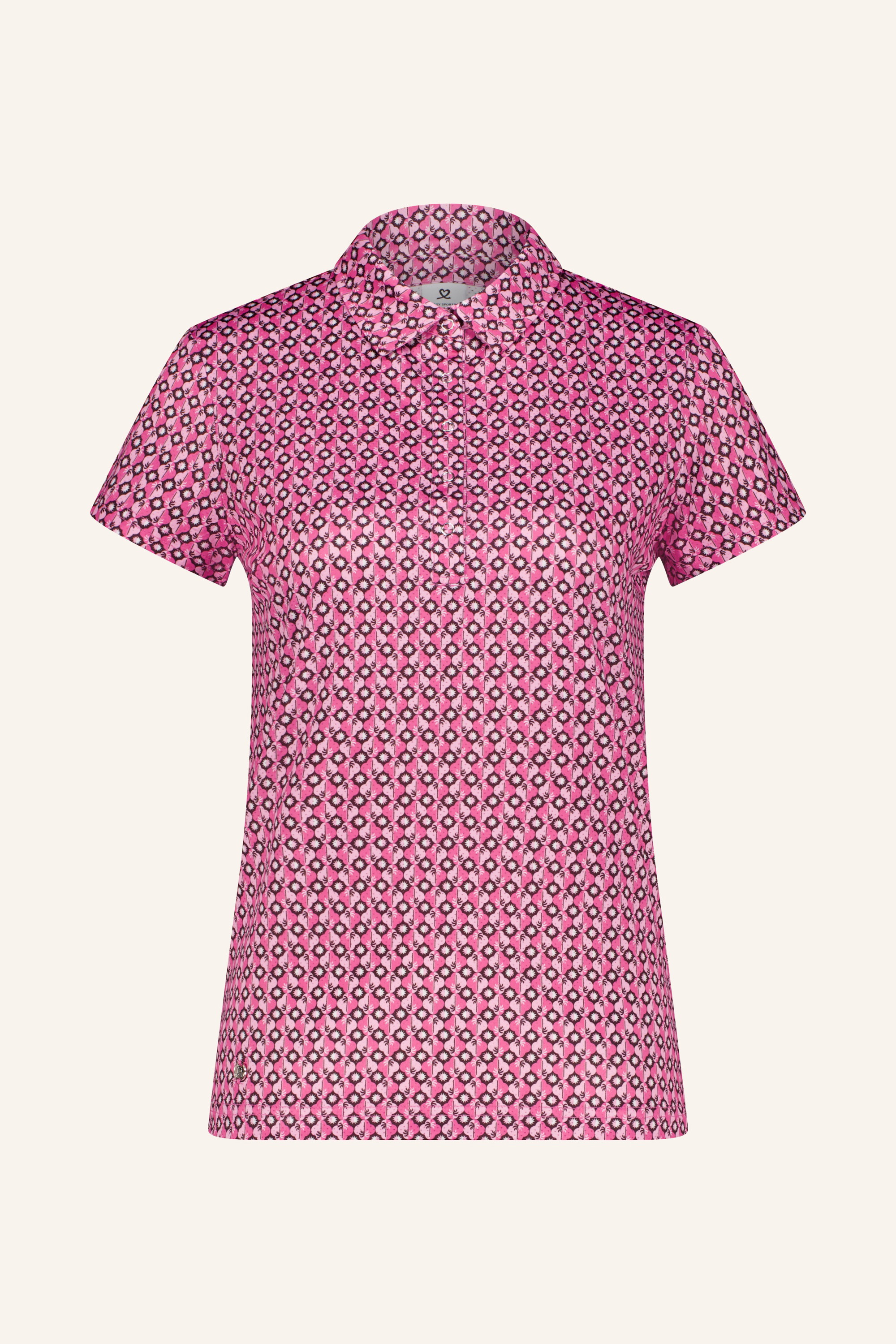Short Sleeve Polo printed mesh