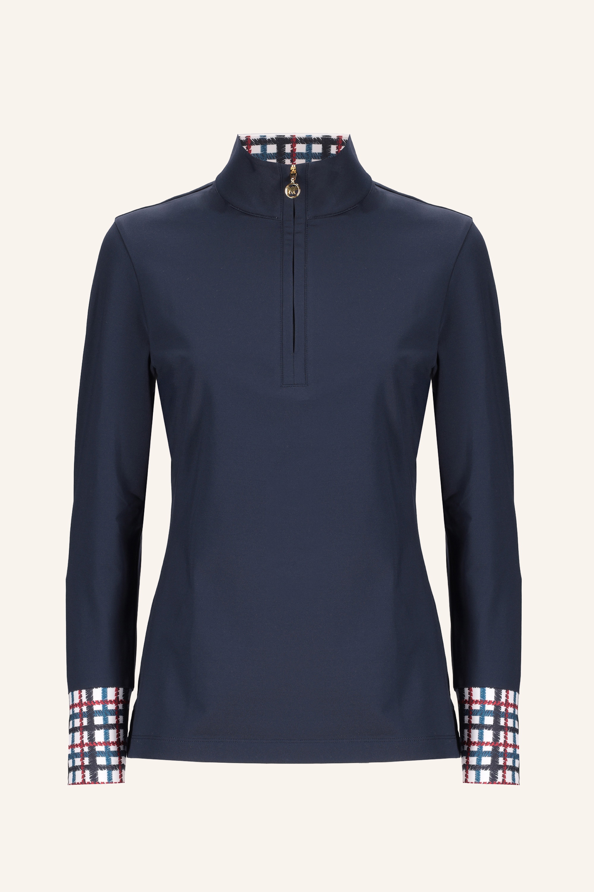 PLAID ACCENT POLO