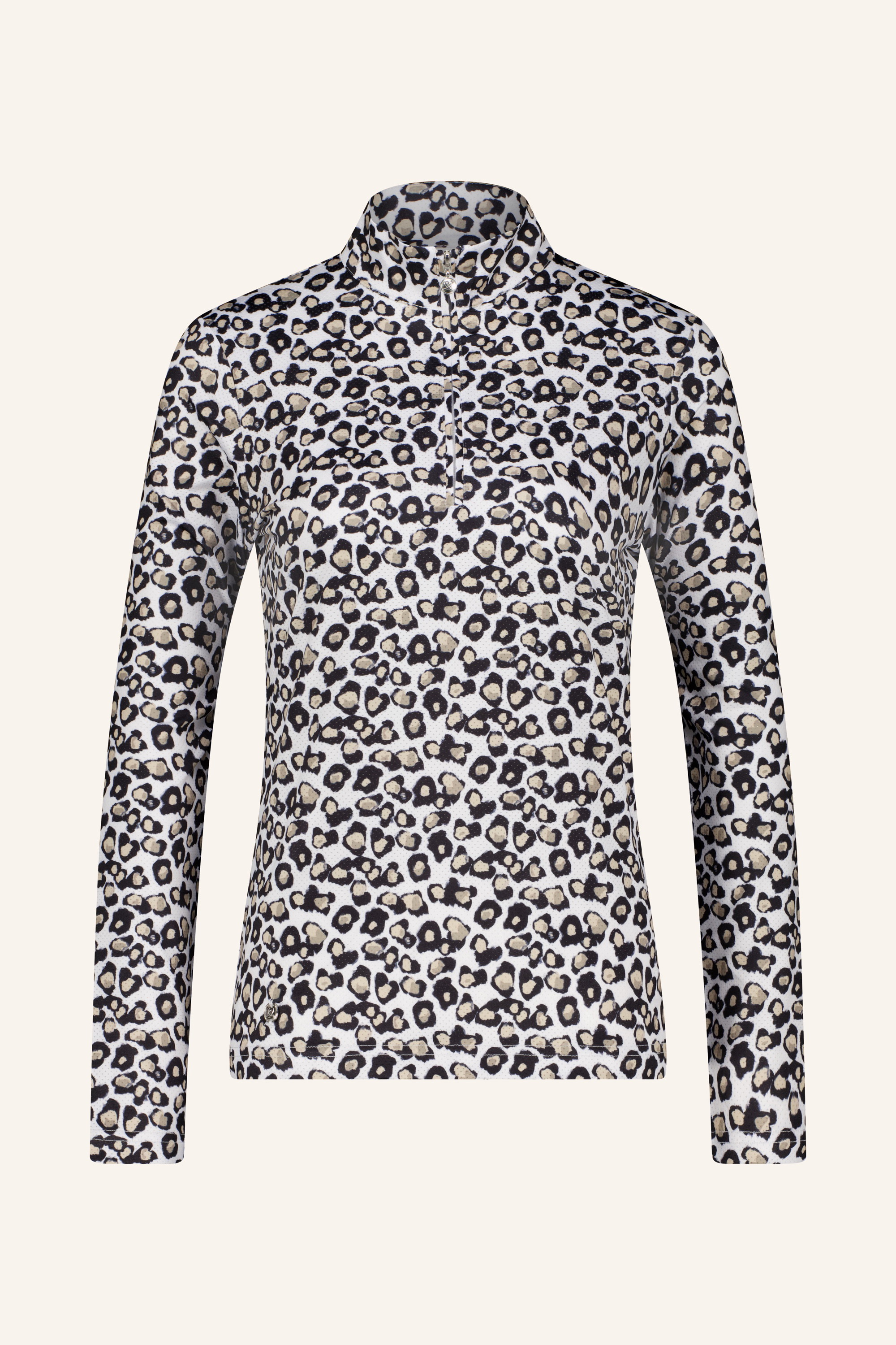 Polo longsleeve printed mesh