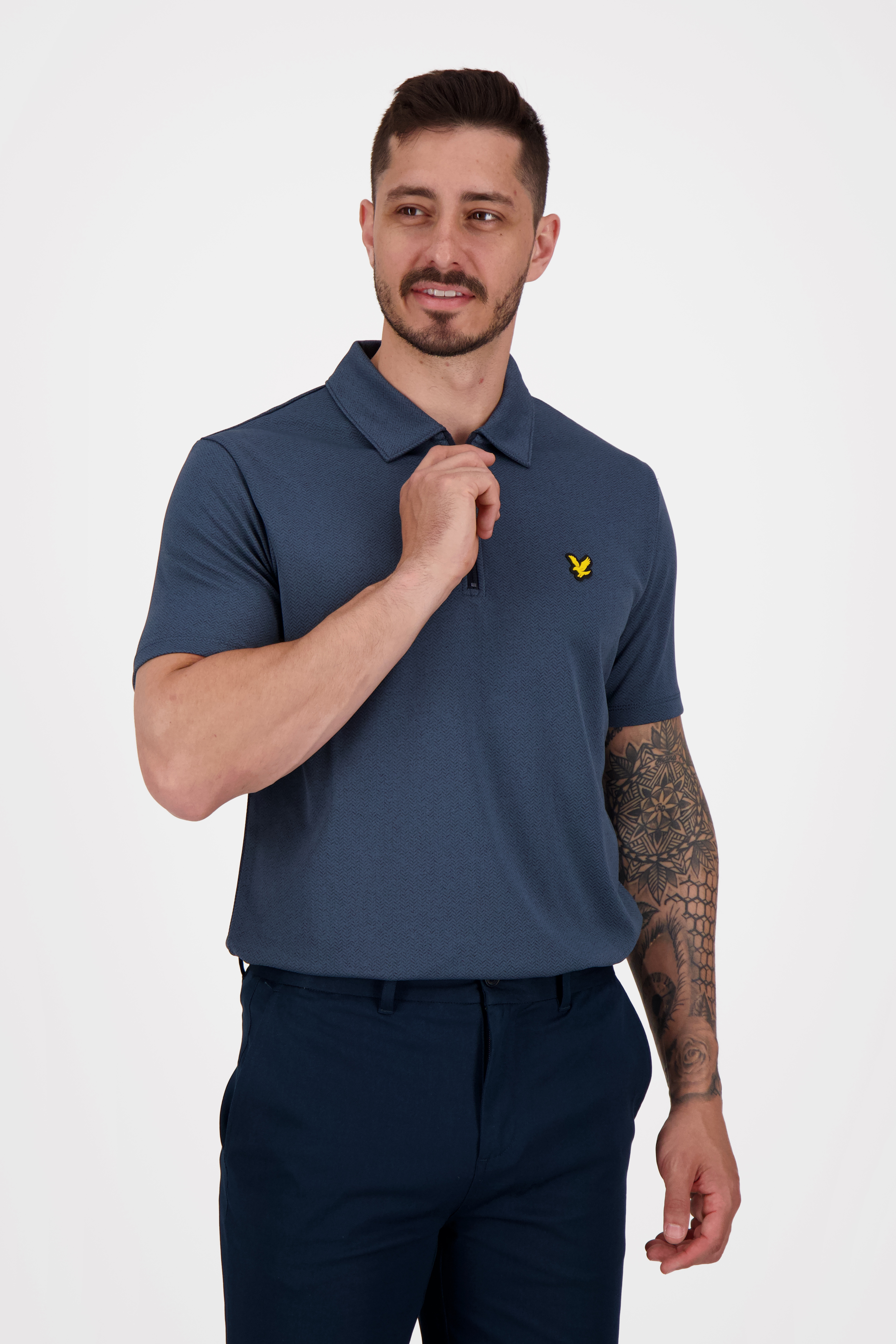 Chevron Zip Polo