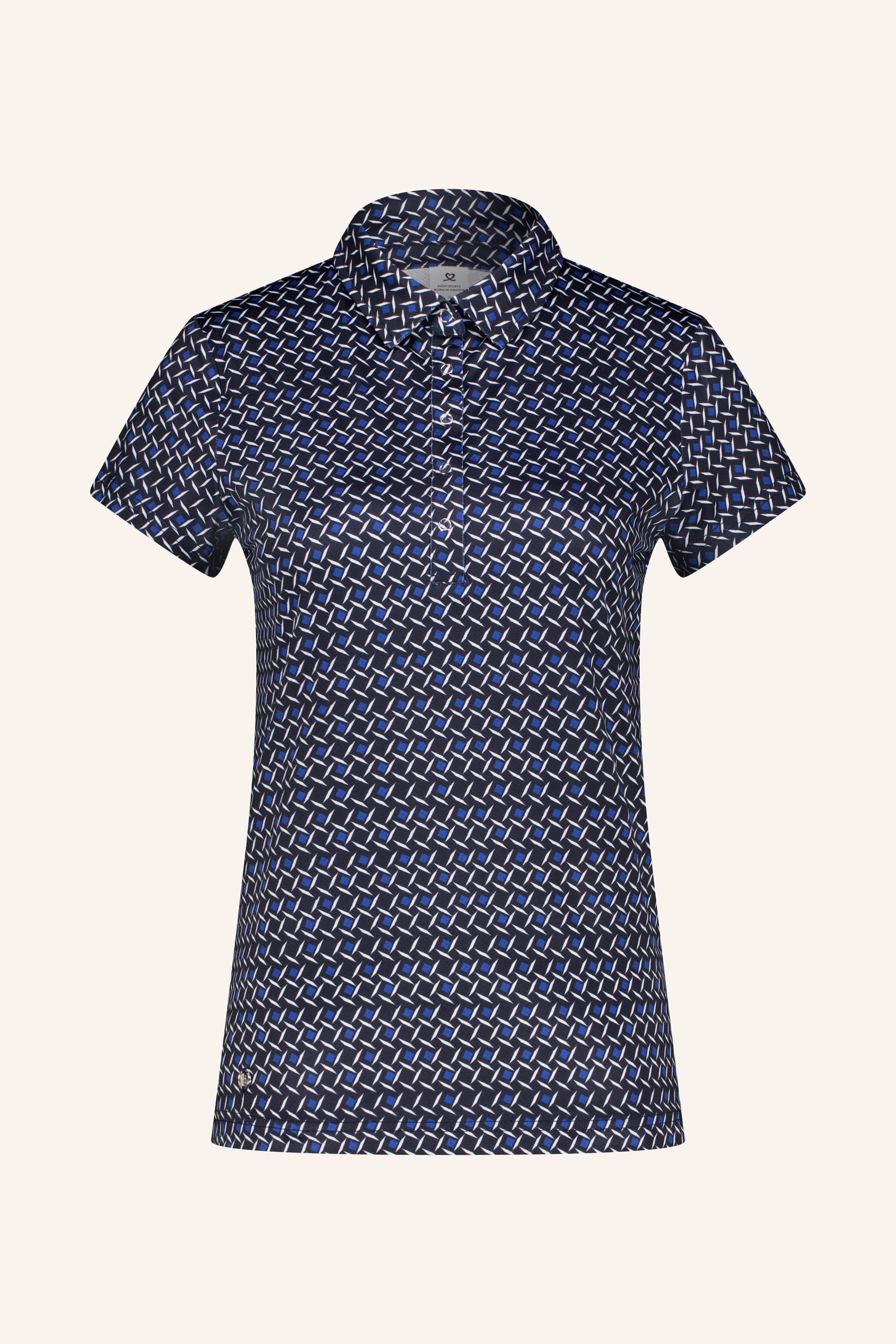 Short Sleeve Polo printed mesh