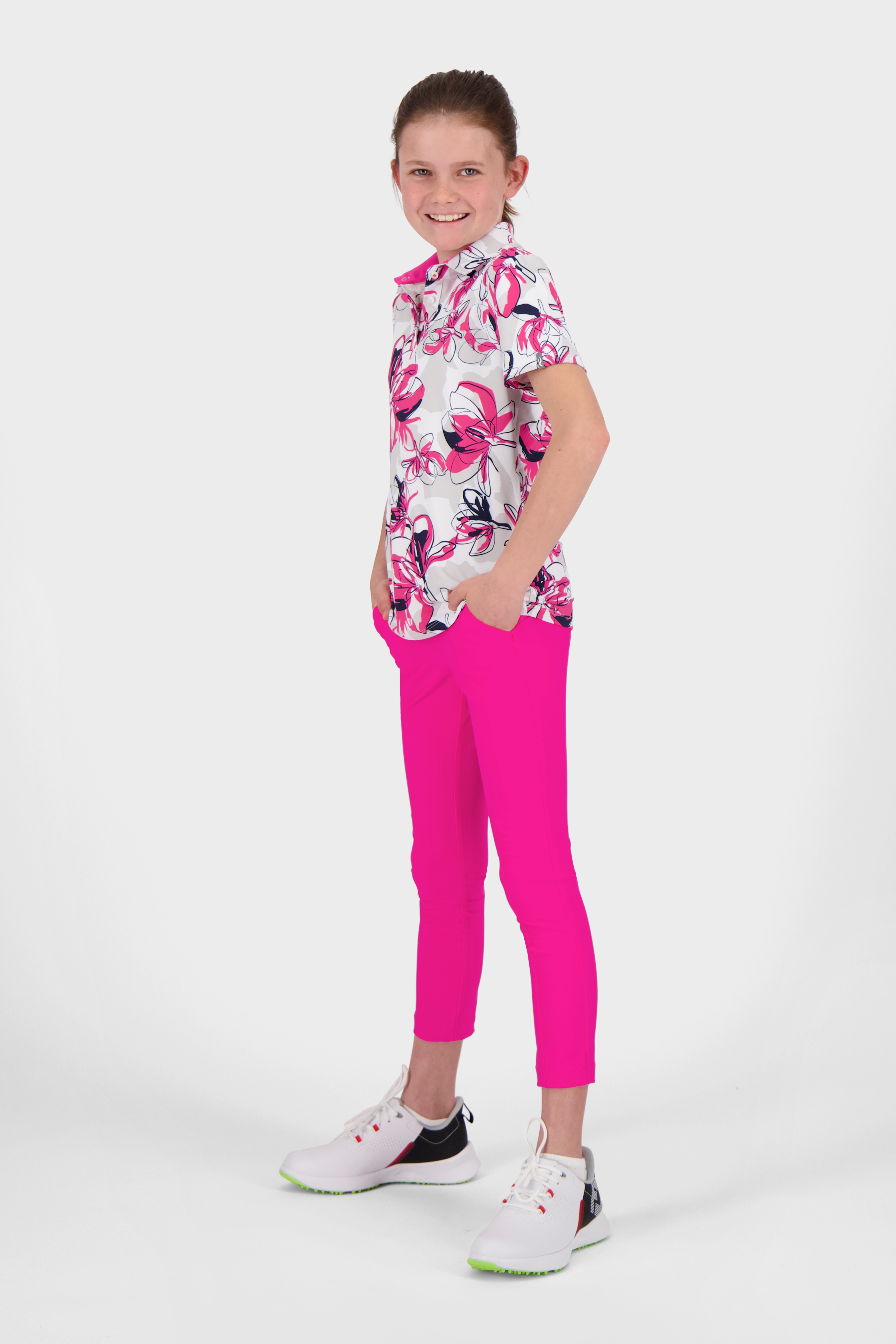 Girls Printed  Polo S/S