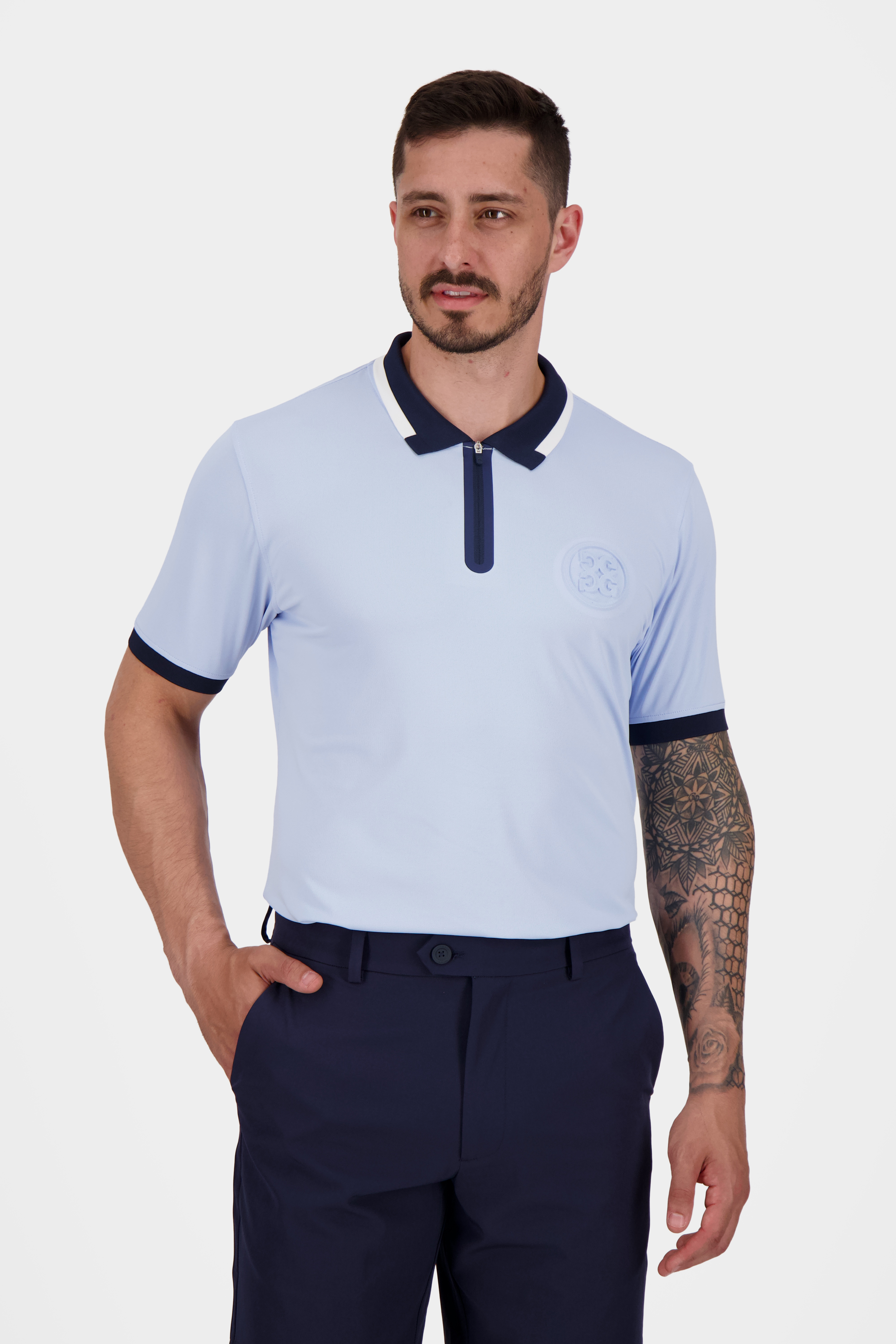 Embossed Logo Tech Piqué Polo