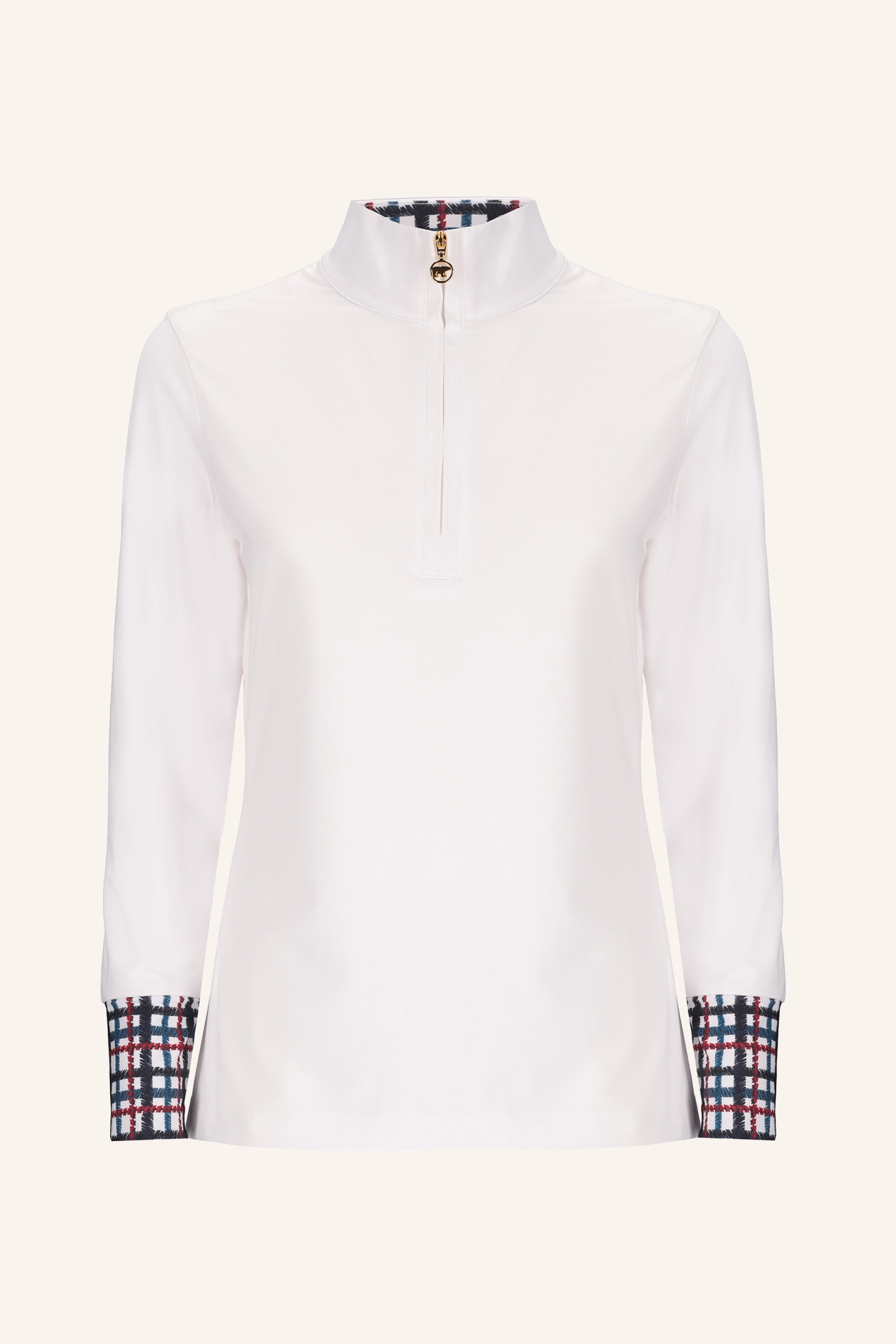 PLAID ACCENT POLO