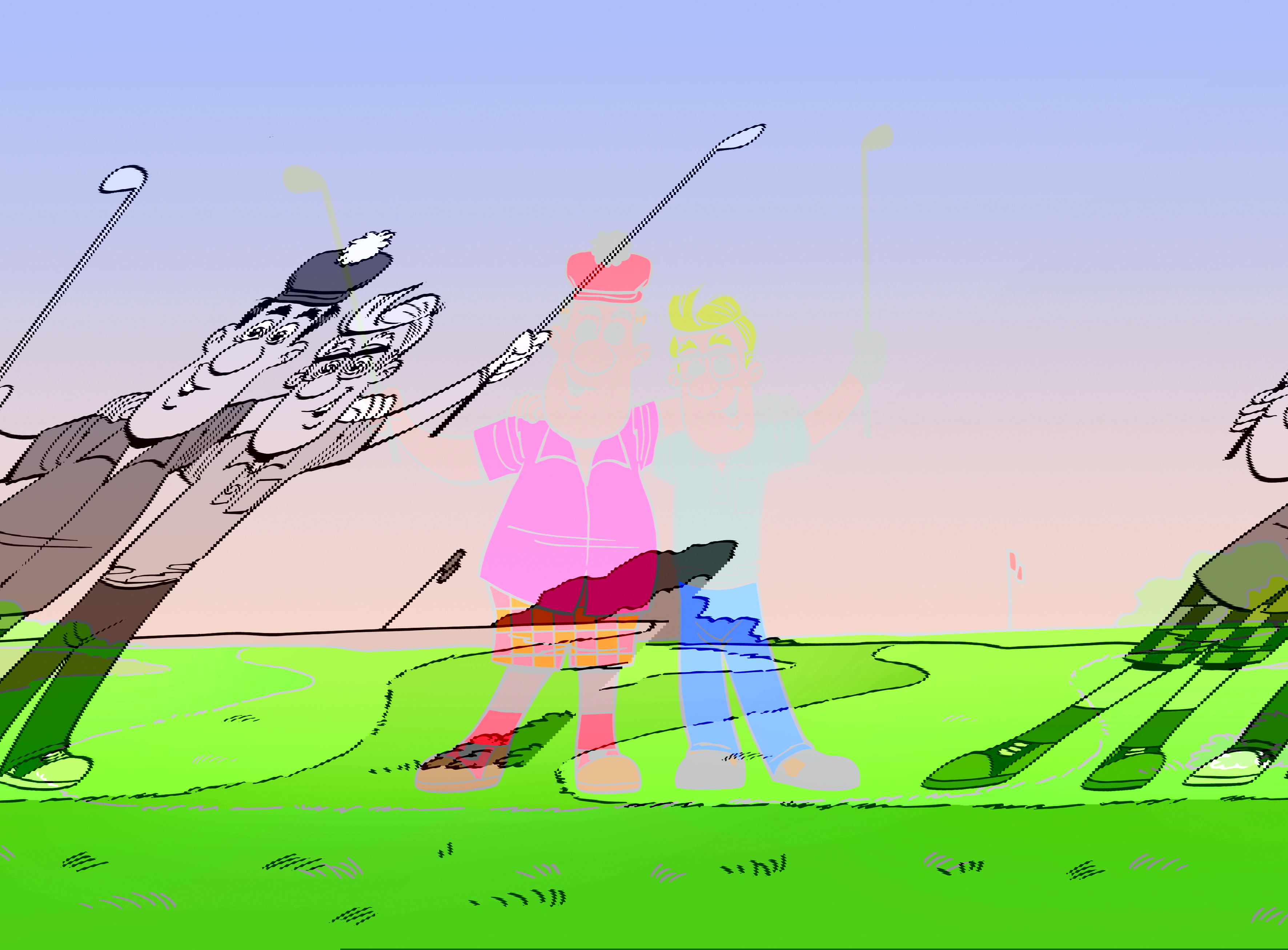 Golfregel-Cartoons mit Tom&Chip