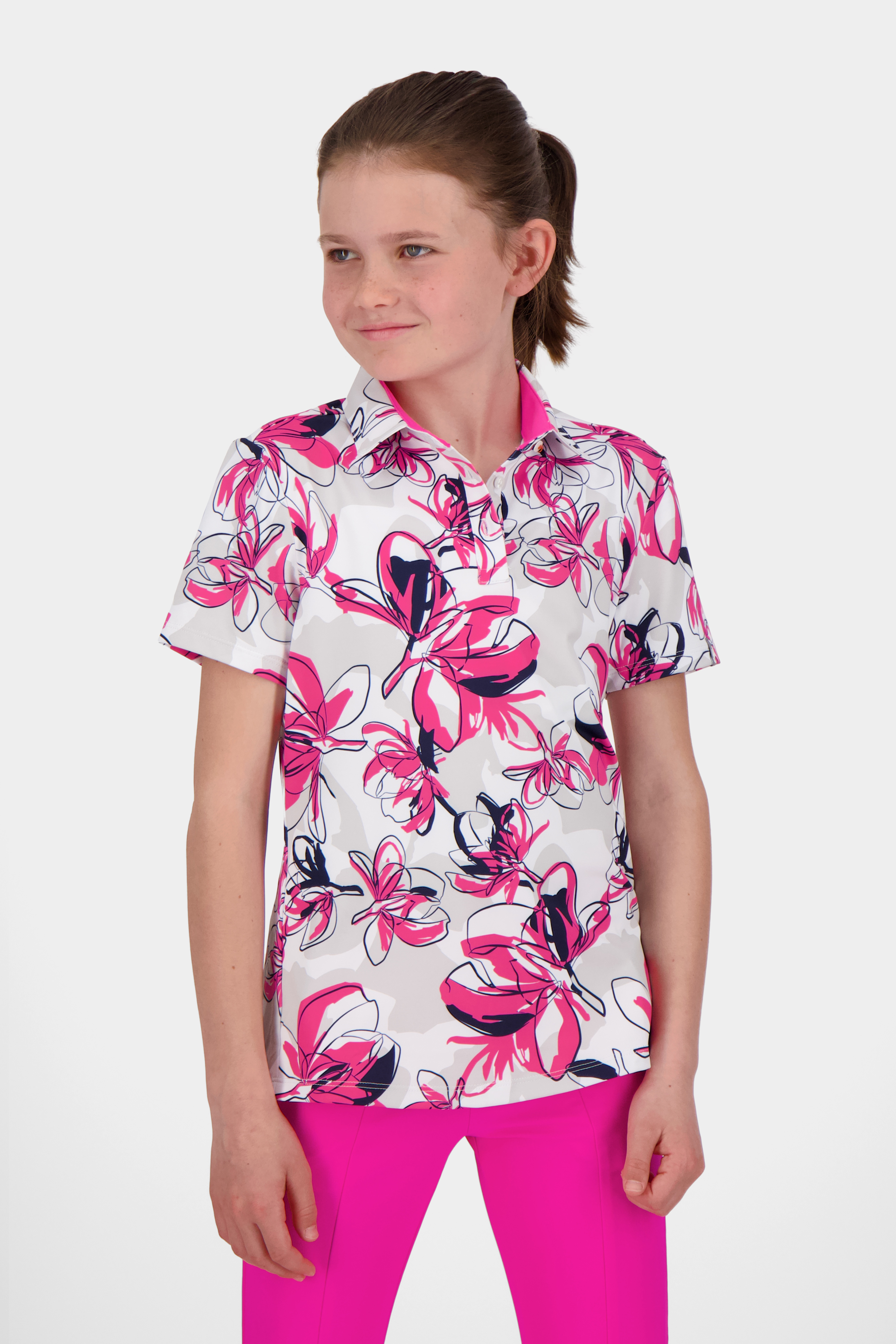 Girls Printed  Polo S/S