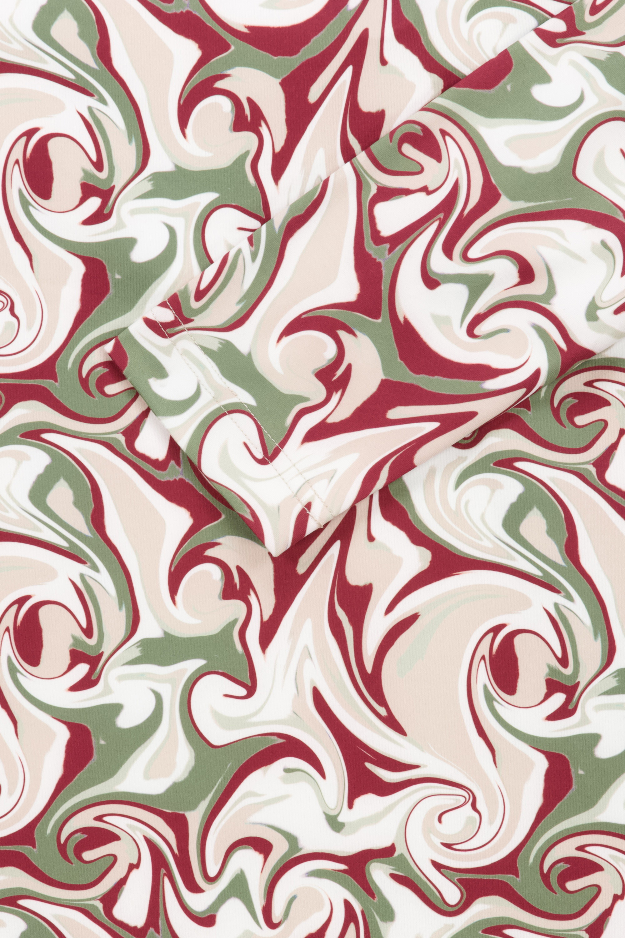 PRINT PEACHED HALF NECK