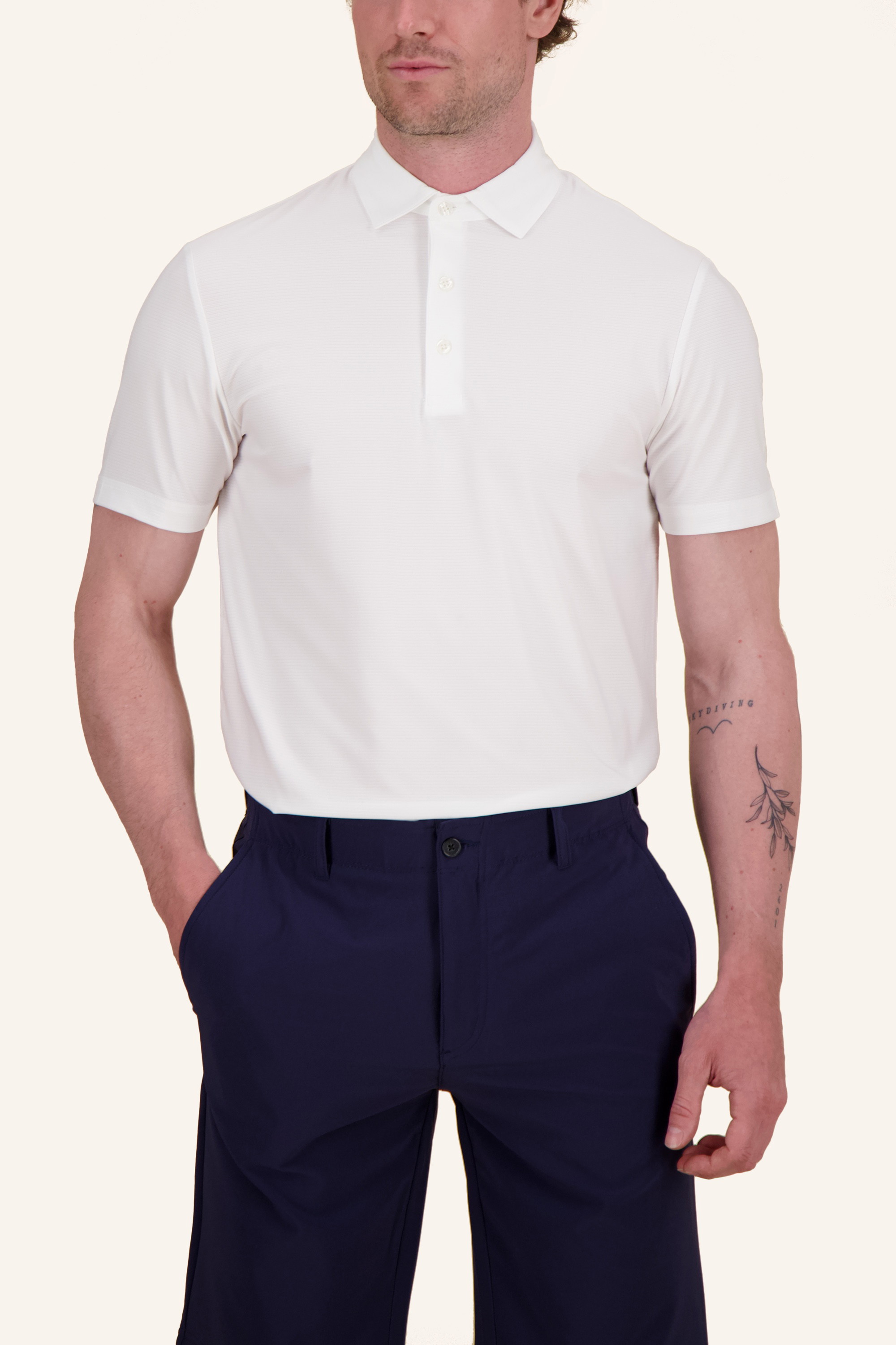 Solid Stripe Polo