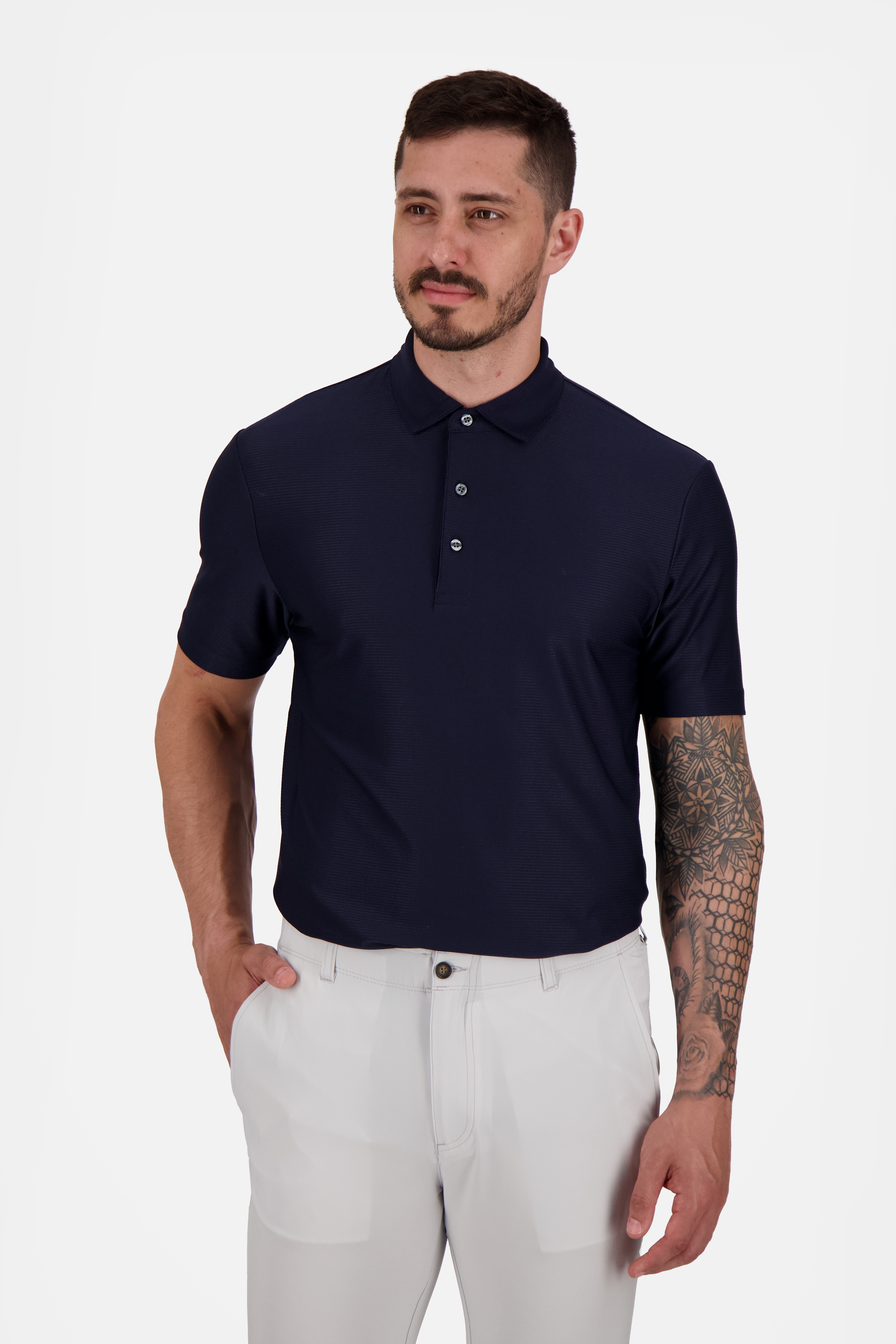Solid Stripe Poloshirt
