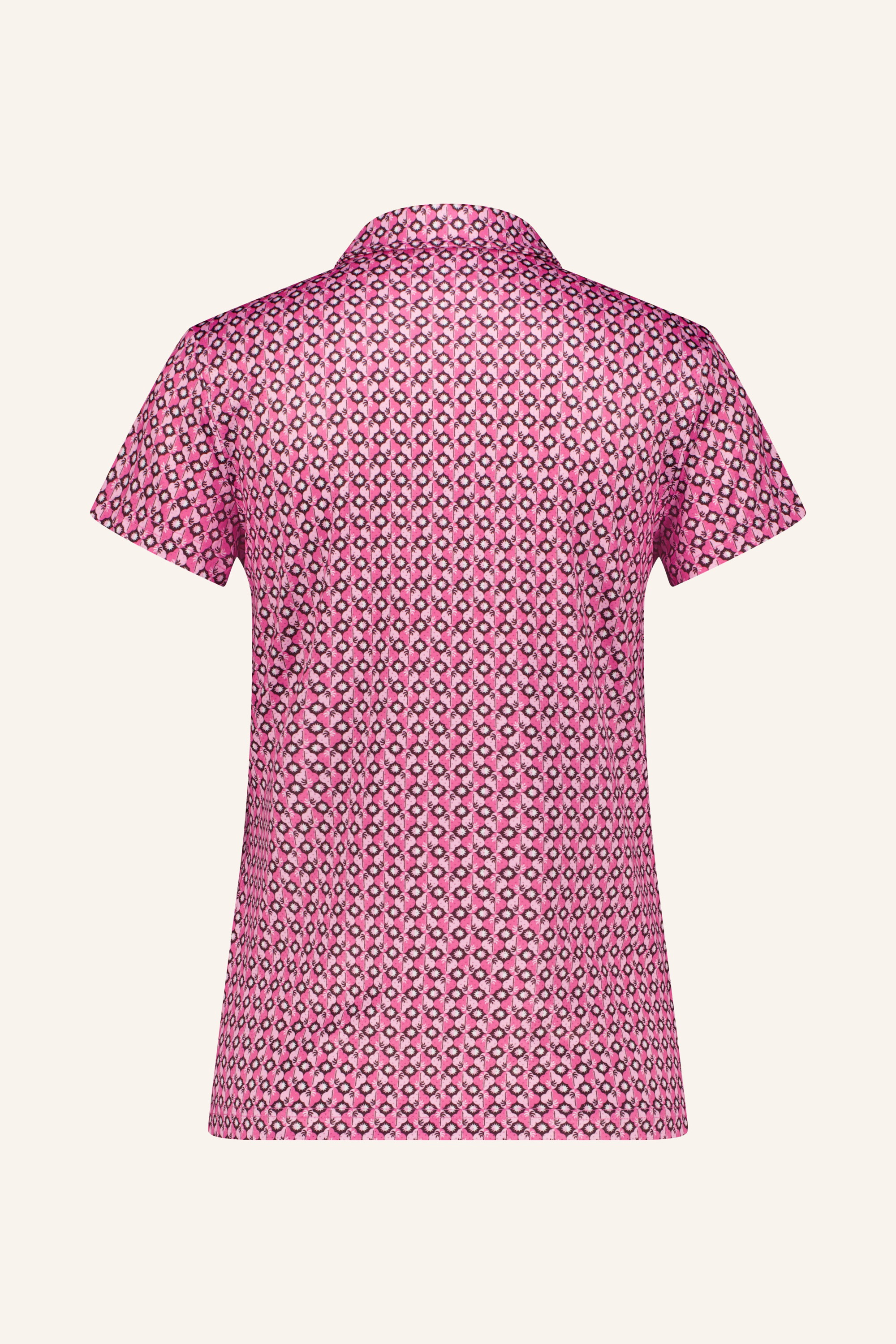 Short Sleeve Polo printed mesh